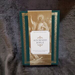 CSB Adorned Bible Green Gold Leather Touch Elegant Design Easy To Read